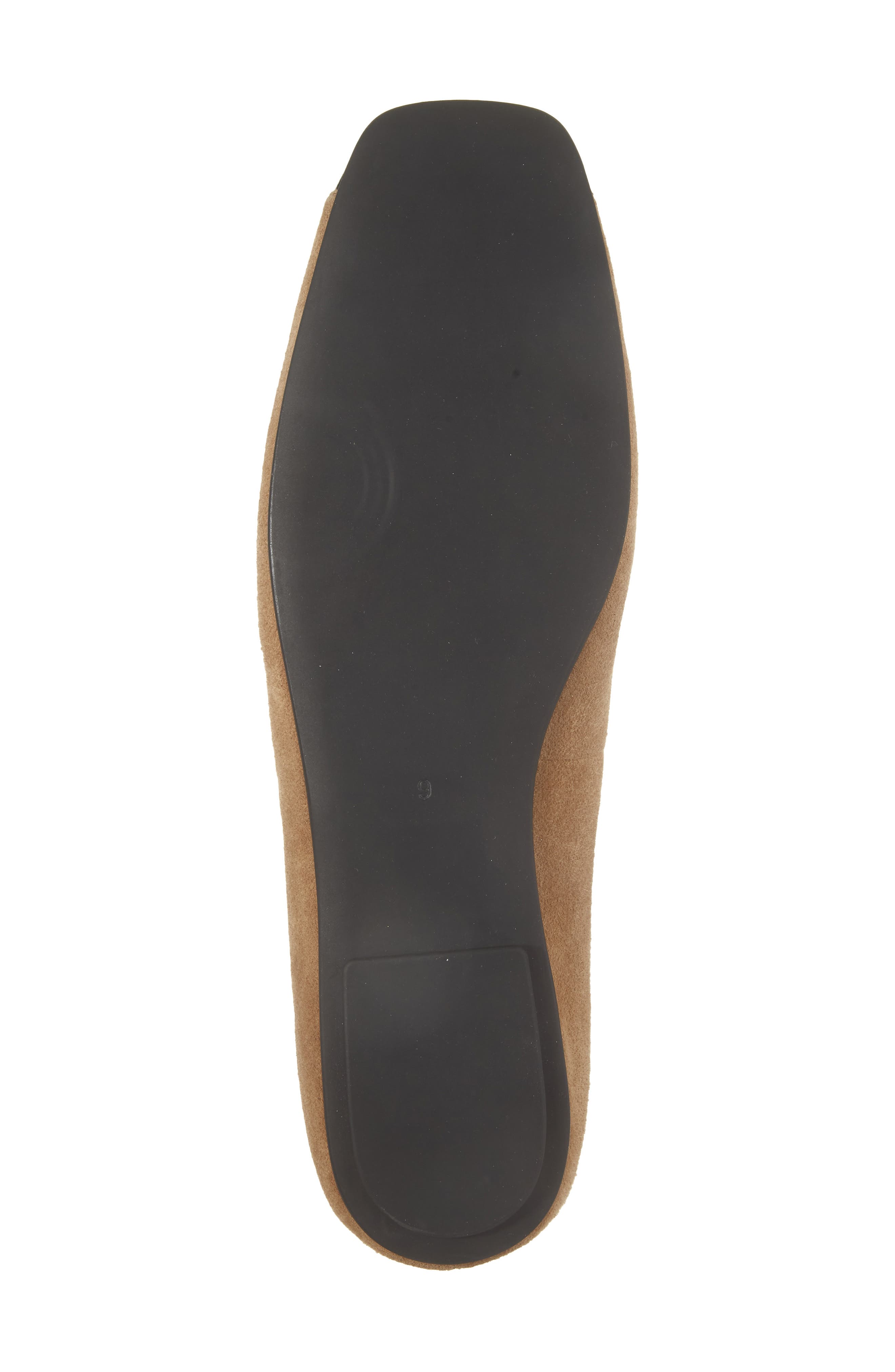 Grasp Cap Toe Flat, Alternate, color, BEIGE SUEDE BLACK COMBO