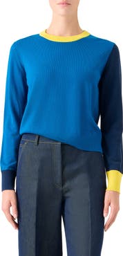 Akris punto Colorblock Virgin Wool Sweater