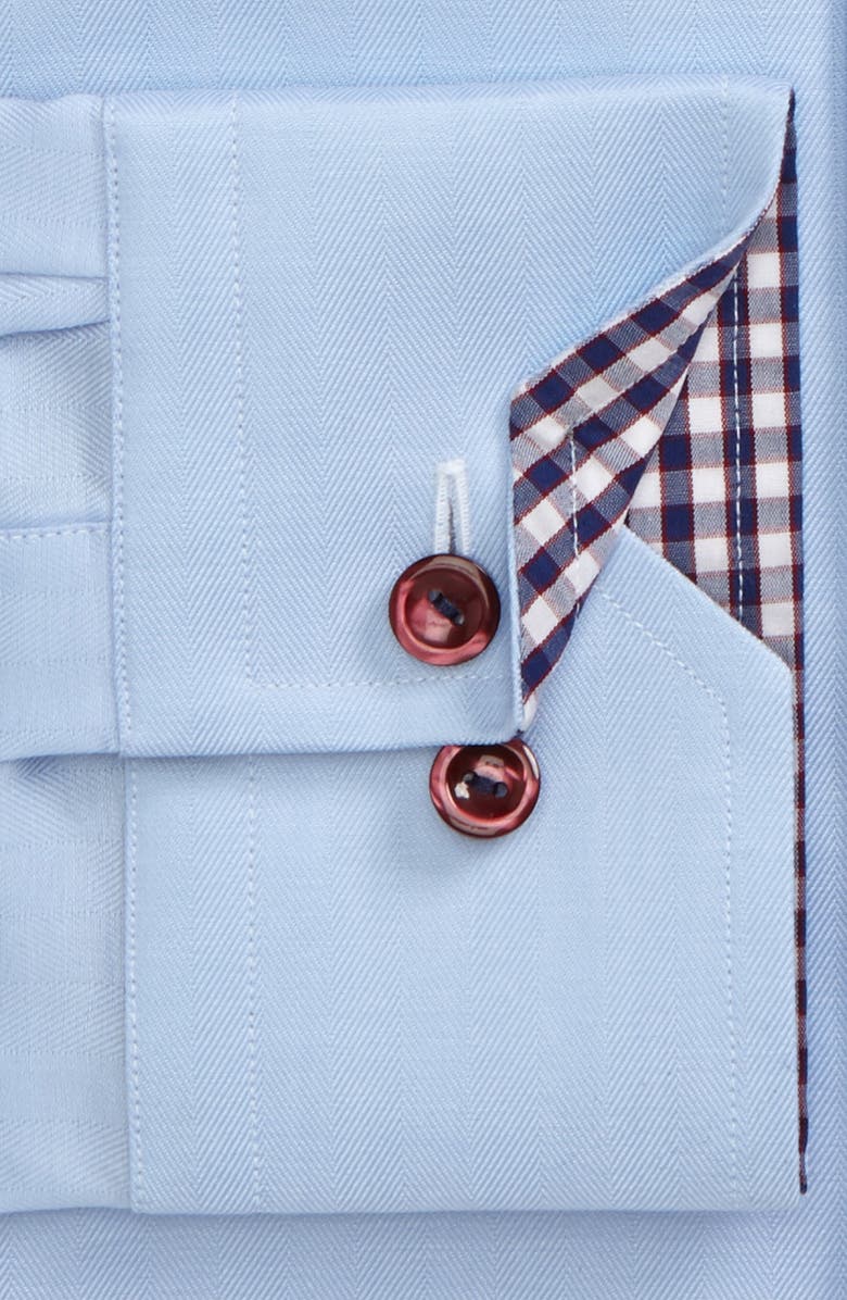 Eton Signature Contemporary Fit Solid Twill Dress Shirt, Alternate, color,