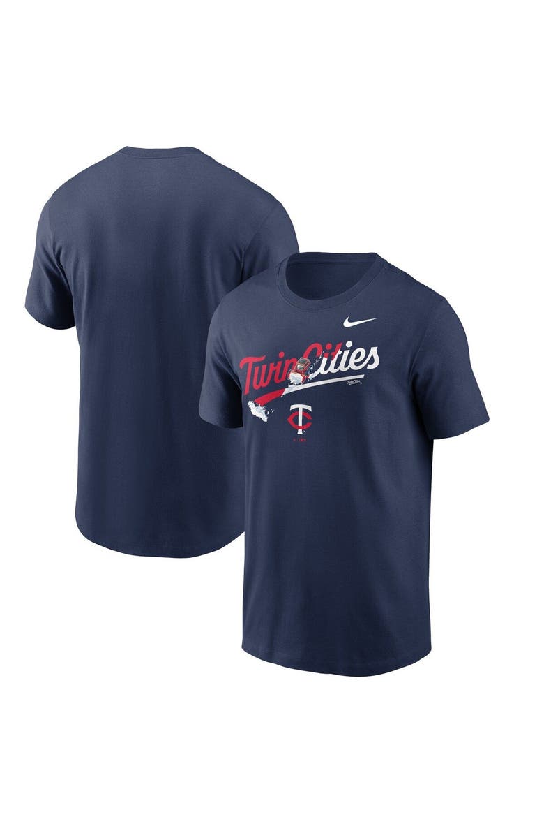 Men's Nike Navy Minnesota Twins Twin Cities Snow Hometown T-Shirt, Main, color, Navy