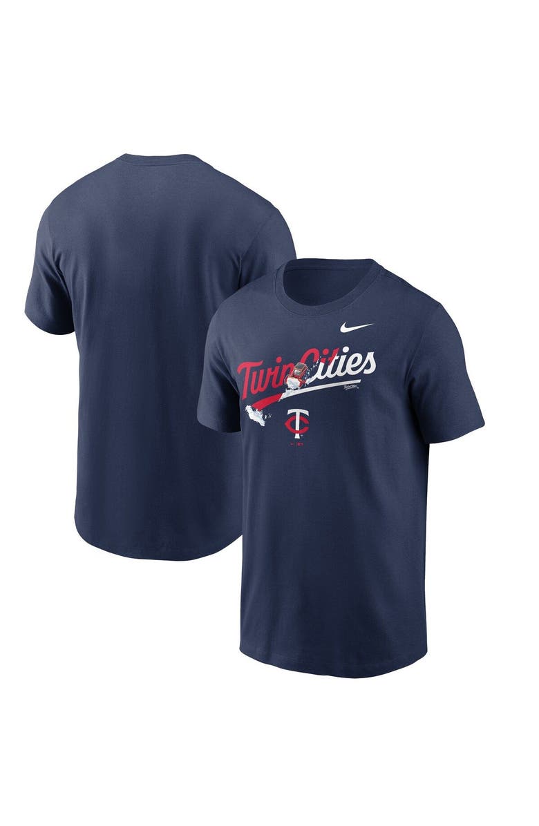 Nike Men's Nike Navy Minnesota Twins Twin Cities Snow Hometown T-Shirt, Main, color, Navy