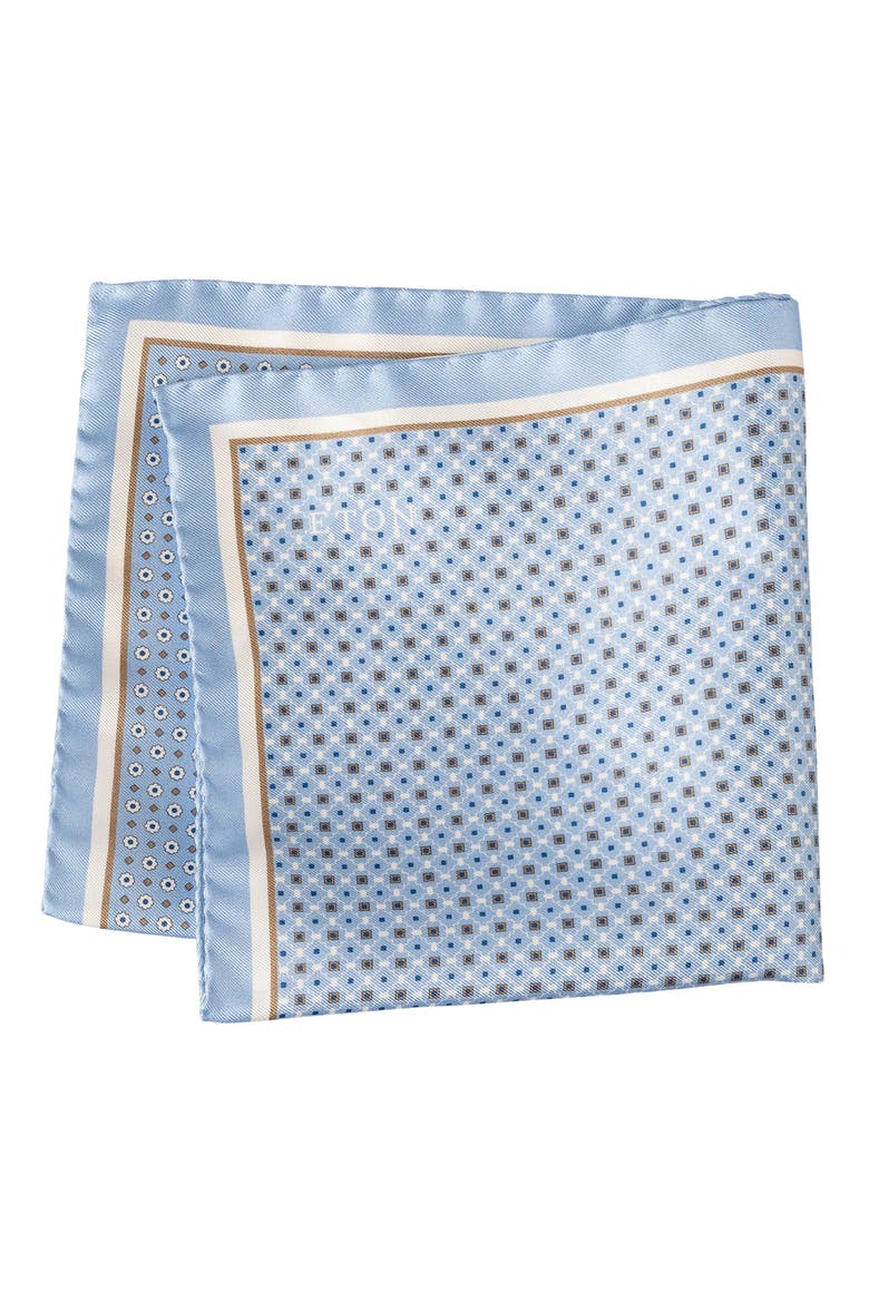 Quadrant Silk Pocket Square, Main, color, BLUE