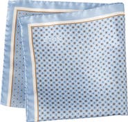 Eton Geometric Print Silk Pocket Square