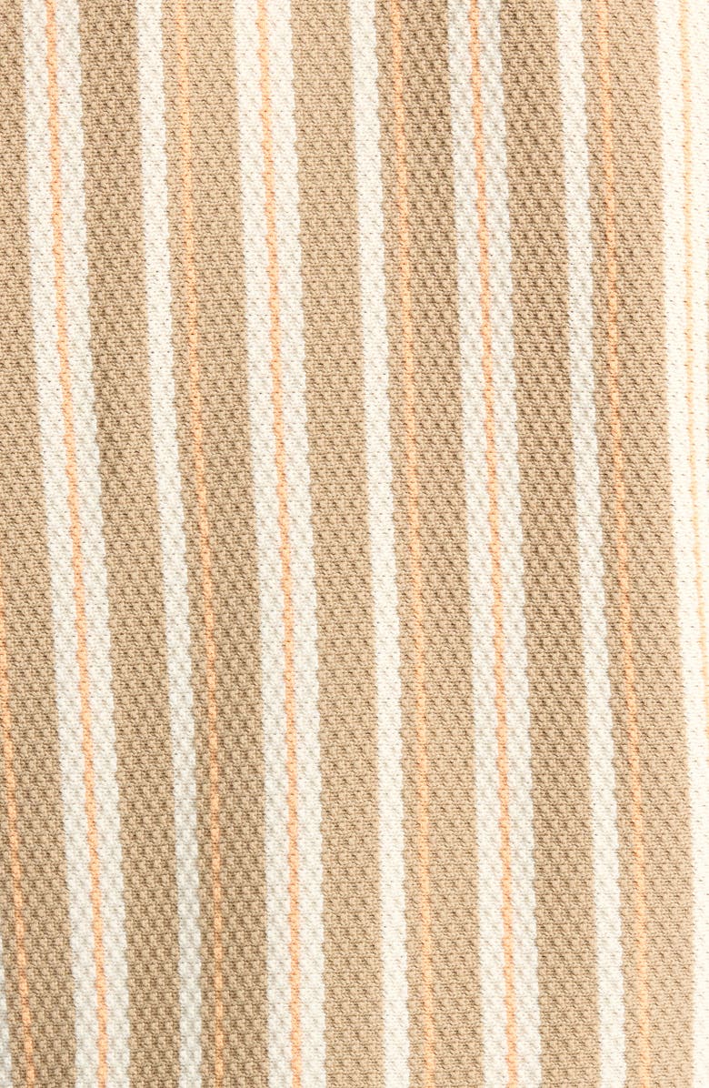 NN07 Jackie 6636 Stripe Short Sleeve Organic Cotton Cardigan, Alternate, color, Beige/ Ivory