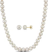 Julianna B. 2-Piece Set Cultured Pearl Necklace & Earrings 10K