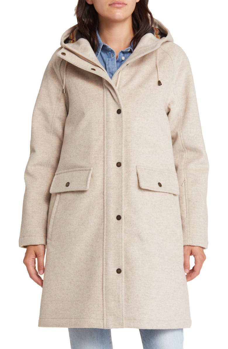 Pendleton Hayden Water Repellent Wool Blend Hooded Coat, Main, color, 