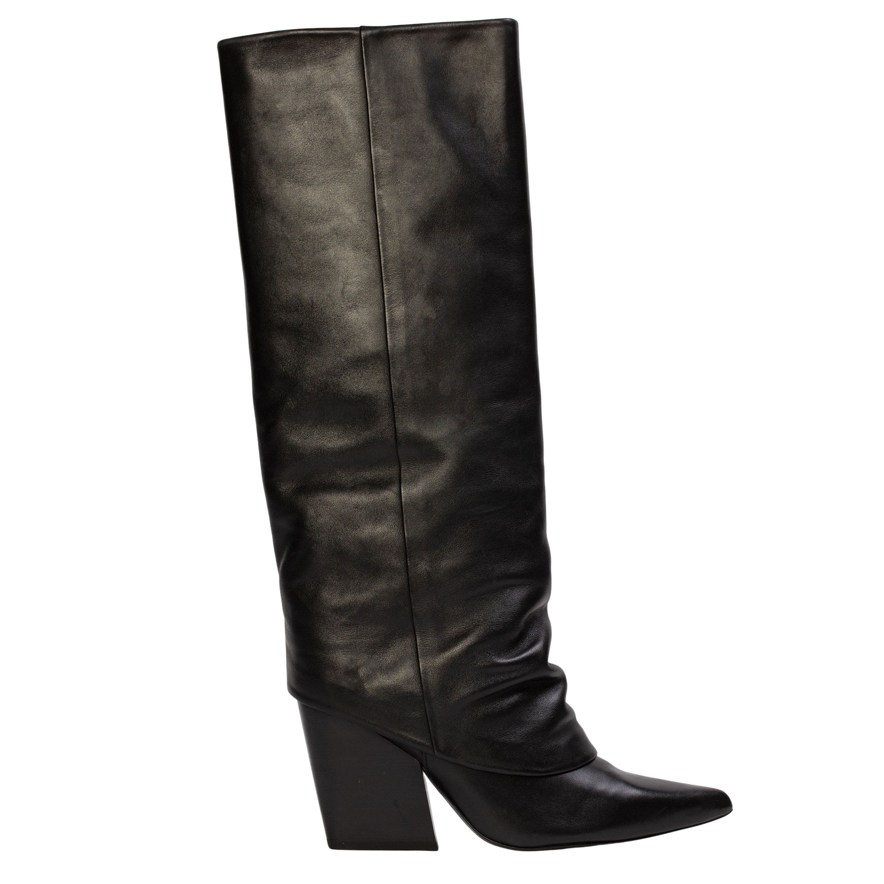 Nev 100 Leather Boot, Main, color, Black Leather