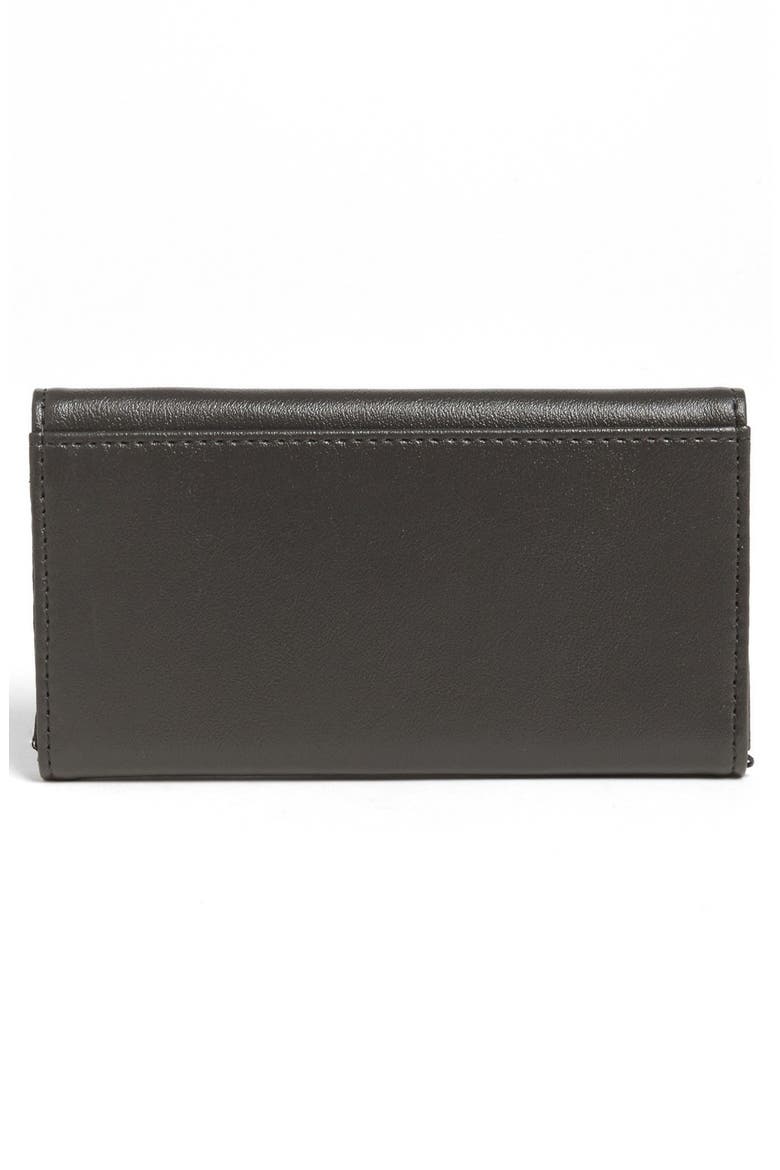 'Cat' Faux Leather Wallet, Alternate, color, GREY/ BLACK