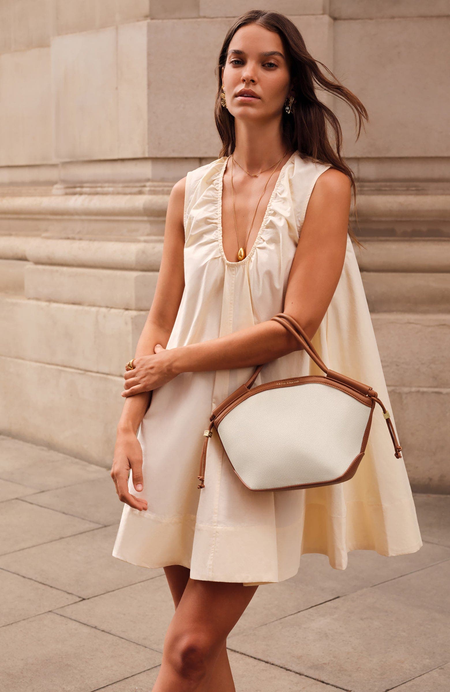 Katie Loxton Florence Mini Tote Bag, Alternate, color, Cognac