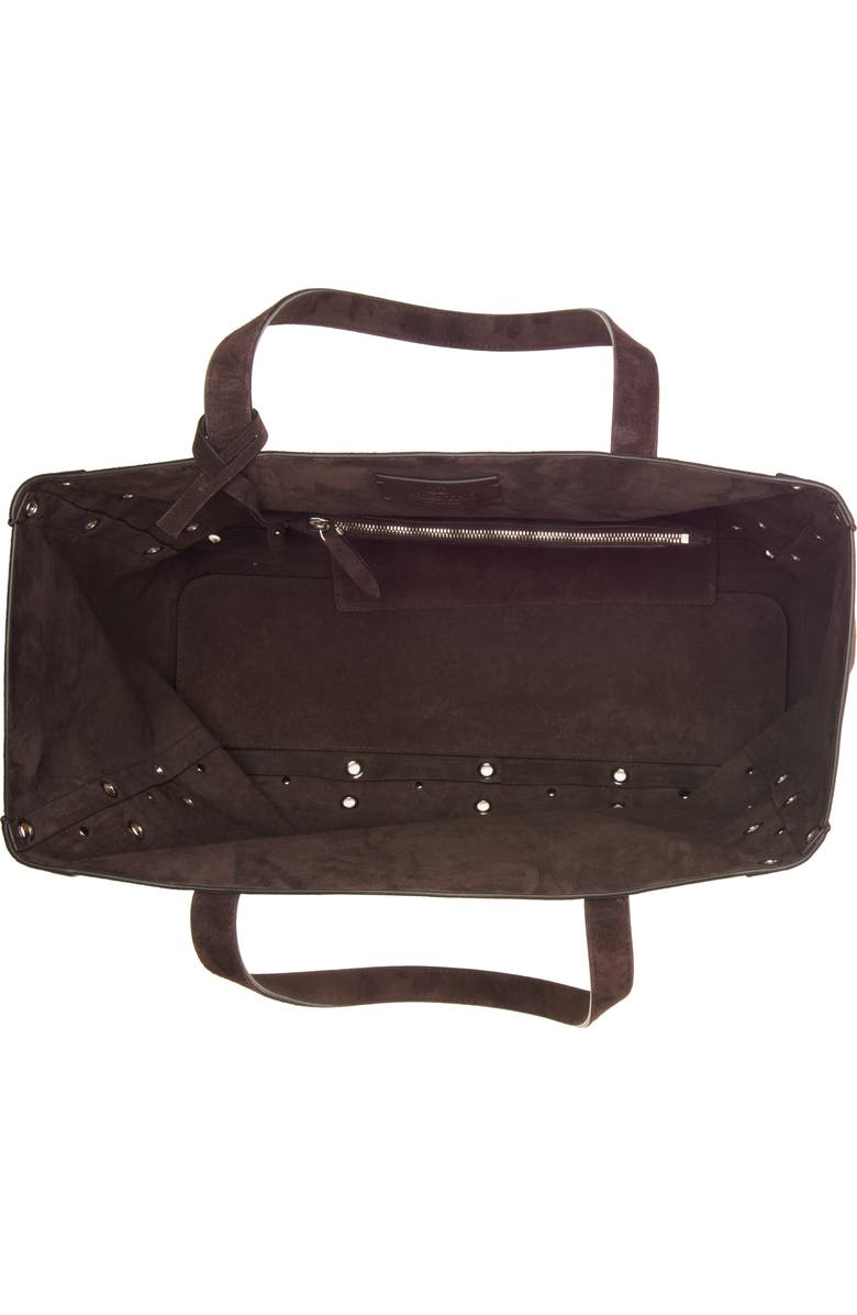 Valentino Garavani Nellcôte Stud Suede Tote, Alternate, color, 0To Testa Di Moro