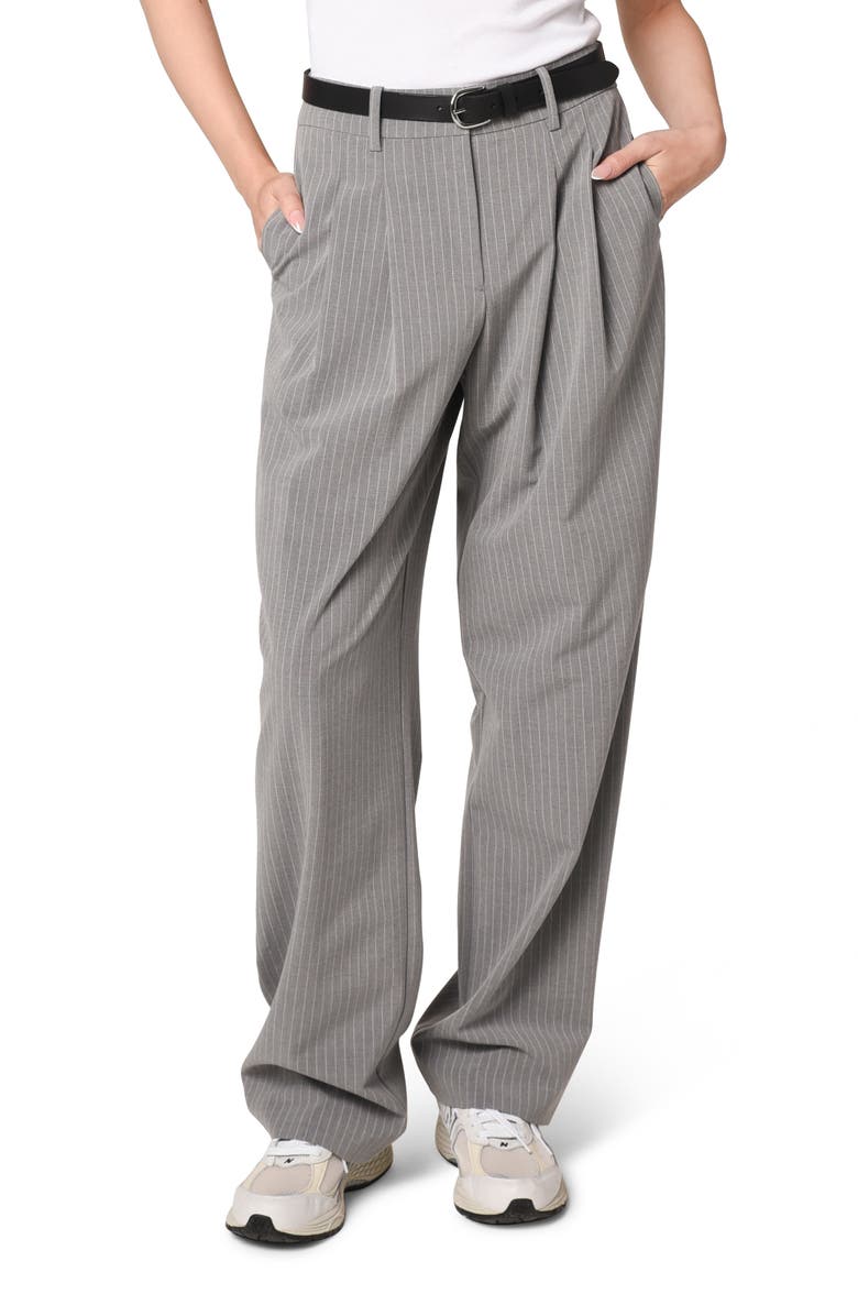 WAYF Icon Pinstripe Straight Leg Trousers, Alternate, color,