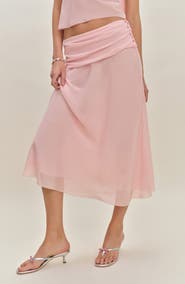 Reformation x Devon Lee Carlson Olivia Low Waist Midi Skirt