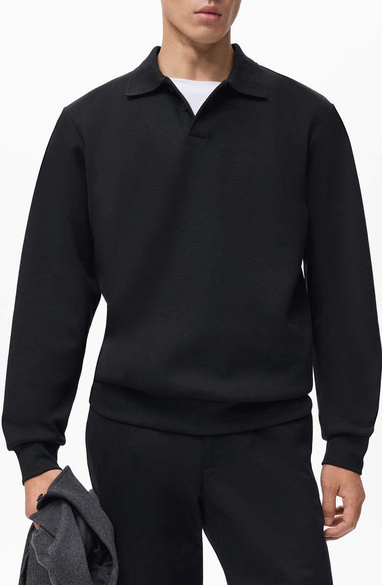 MANGO Regular Fit Polo Sweatshirt, Main, color,