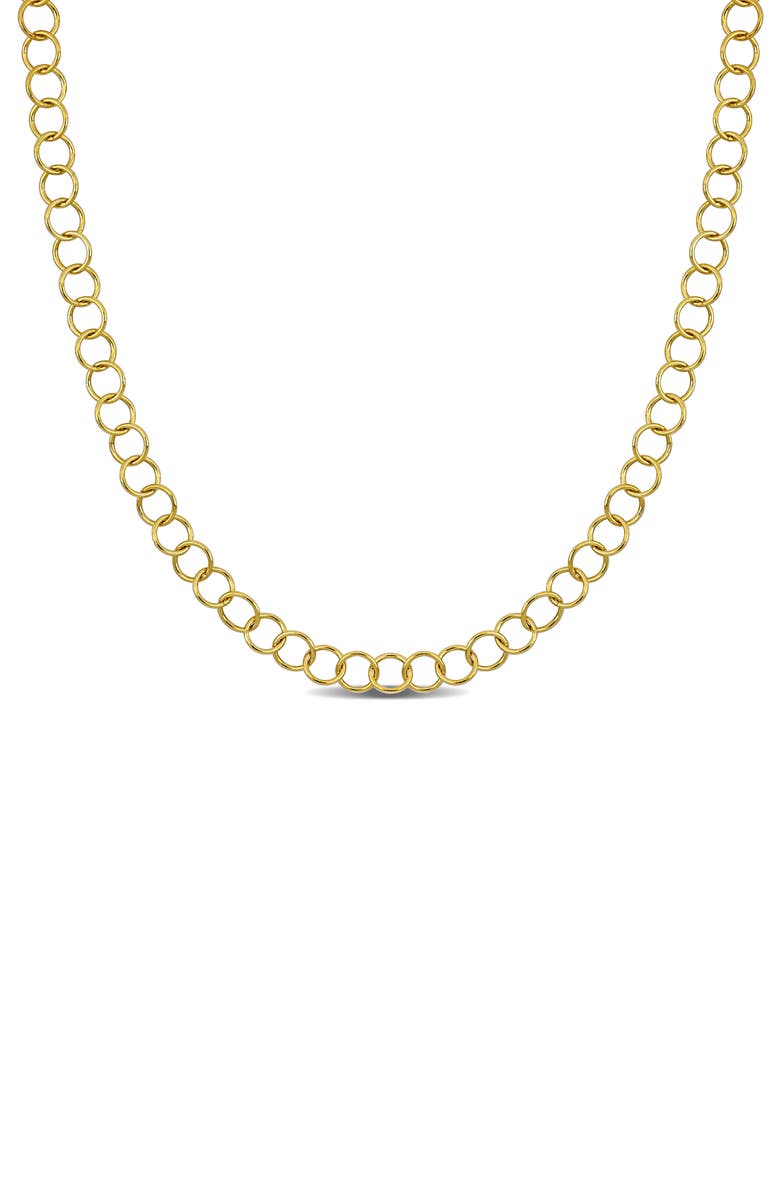 DELMAR Rolo Chain Necklace, 4mm, Main, color, Yellow Gold