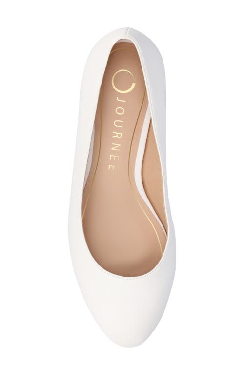 Journee Collection Saarii Block Heel Pump In White