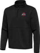 ANTIGUA Men's Antigua Black Ohio State Buckeyes Twist Quarter-Zip Pullover Jacket