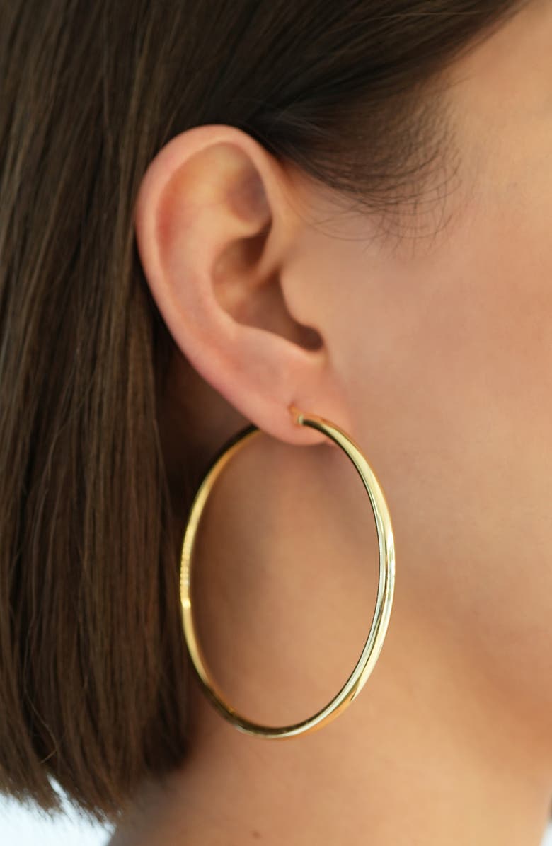 Argento Vivo Sterling Silver Large Tubular Hoop Earrings, Alternate, color,