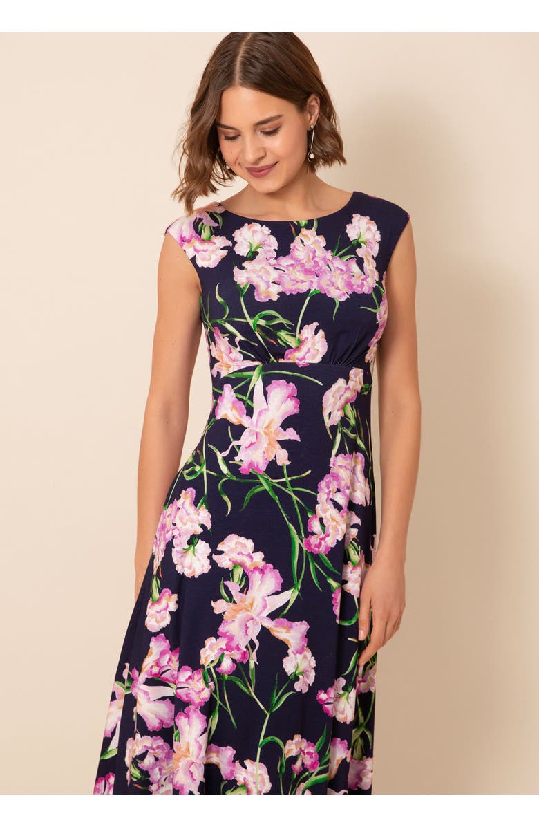 Alie Street London Luna Midi Jersey Dress, Alternate, color, Midnight Blossom