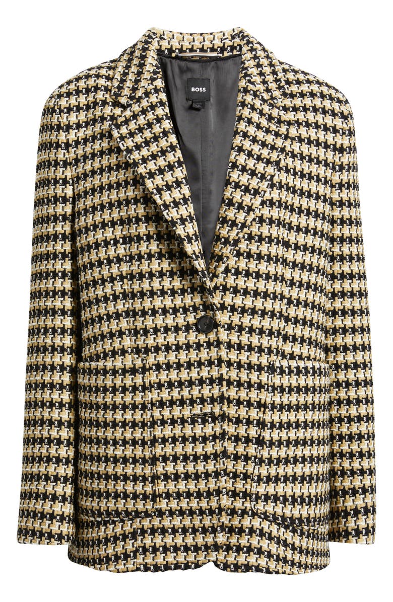 BOSS Jovana Tweed Blazer, Alternate, color, Light Beige Tweed
