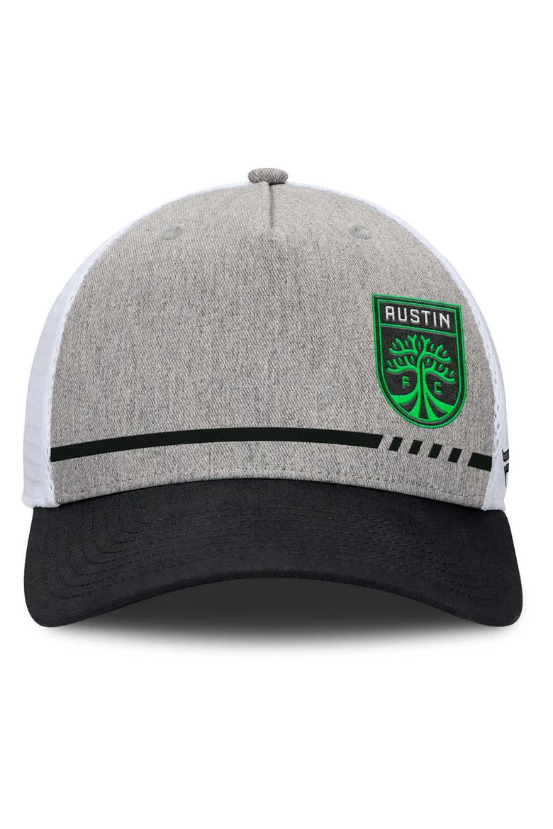 Men's Fanatics Heather Gray Austin FC Low Block Trucker Adjustable Hat, Alternate, color, Heather Gray