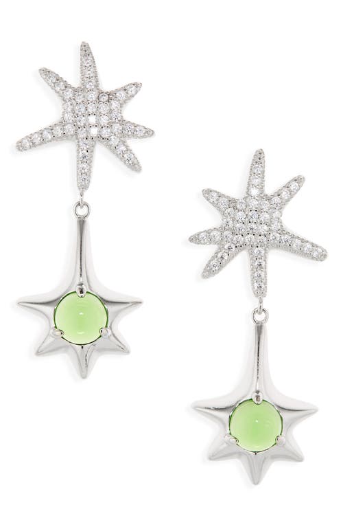 Collina Strada Star Drop Earrings In Metallic