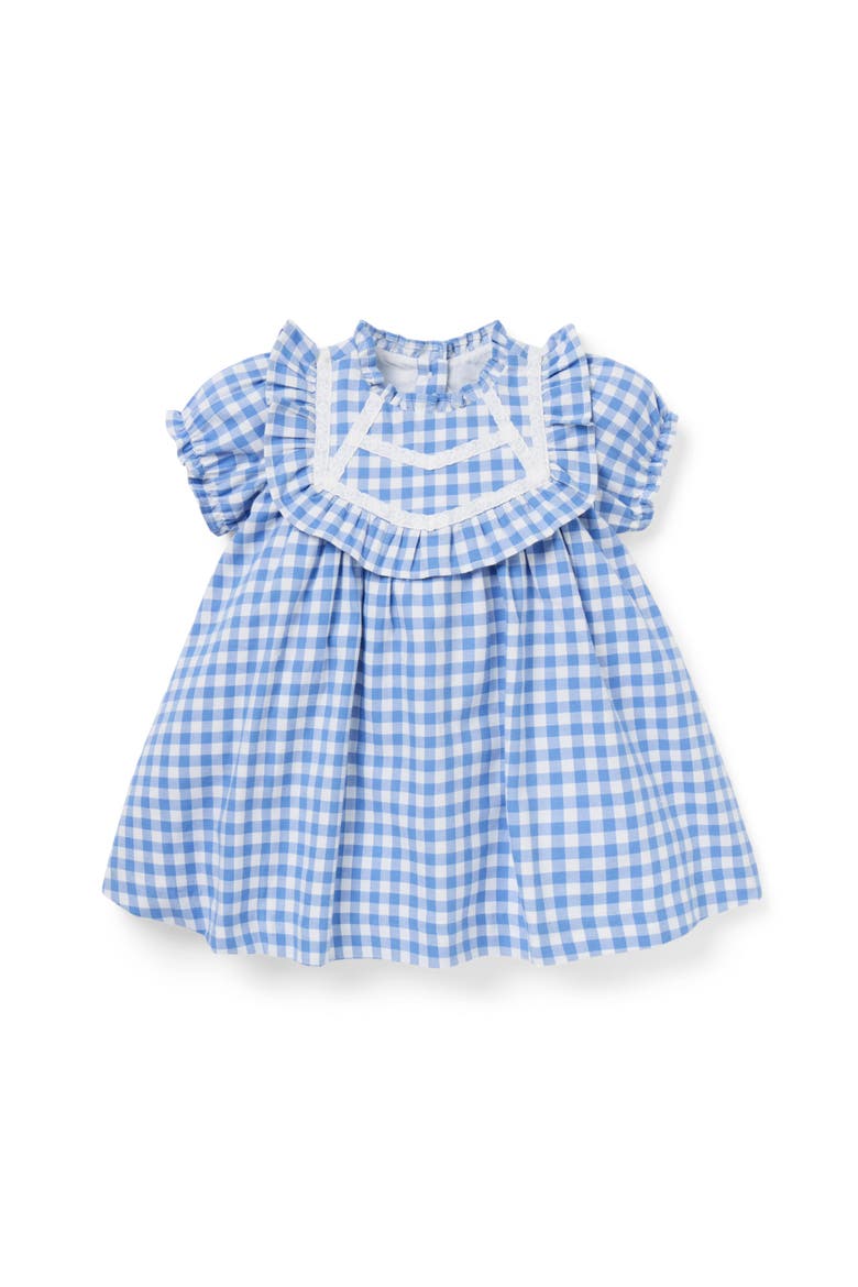 Baby Gingham Ruffle Dress, Main, color, Blue