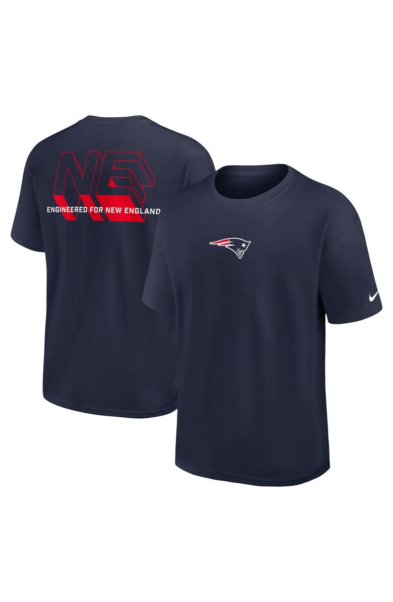 Nike Men's Nike Navy New England Patriots Dominate The Game Essential Max90 T-Shirt, Main, color, Navy