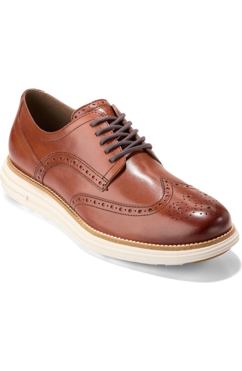 Cole Haan OrignalGrand Remastered Wingtip Derby, Main, color, Woodbury/ Ivory