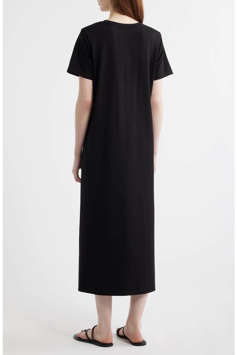 Maxi T-Shirt Dress, Alternate, color, BLACK