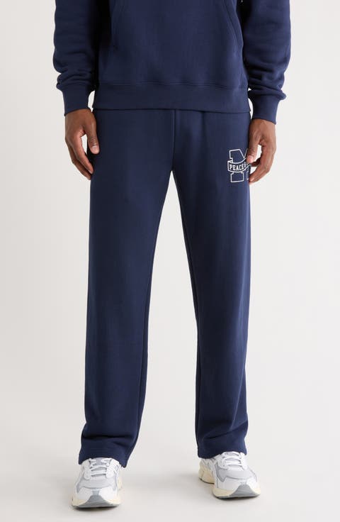 Banner Embroidered Cotton Fleece Sweatpants