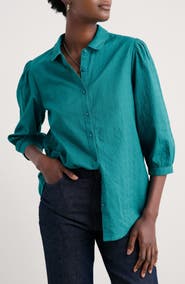 Seasalt Cornwall Hope Cottage Organic Cotton Button-Up Shirt