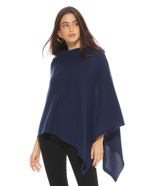 Monticelli Cashmere Essential Pure Cashmere Poncho In Pink