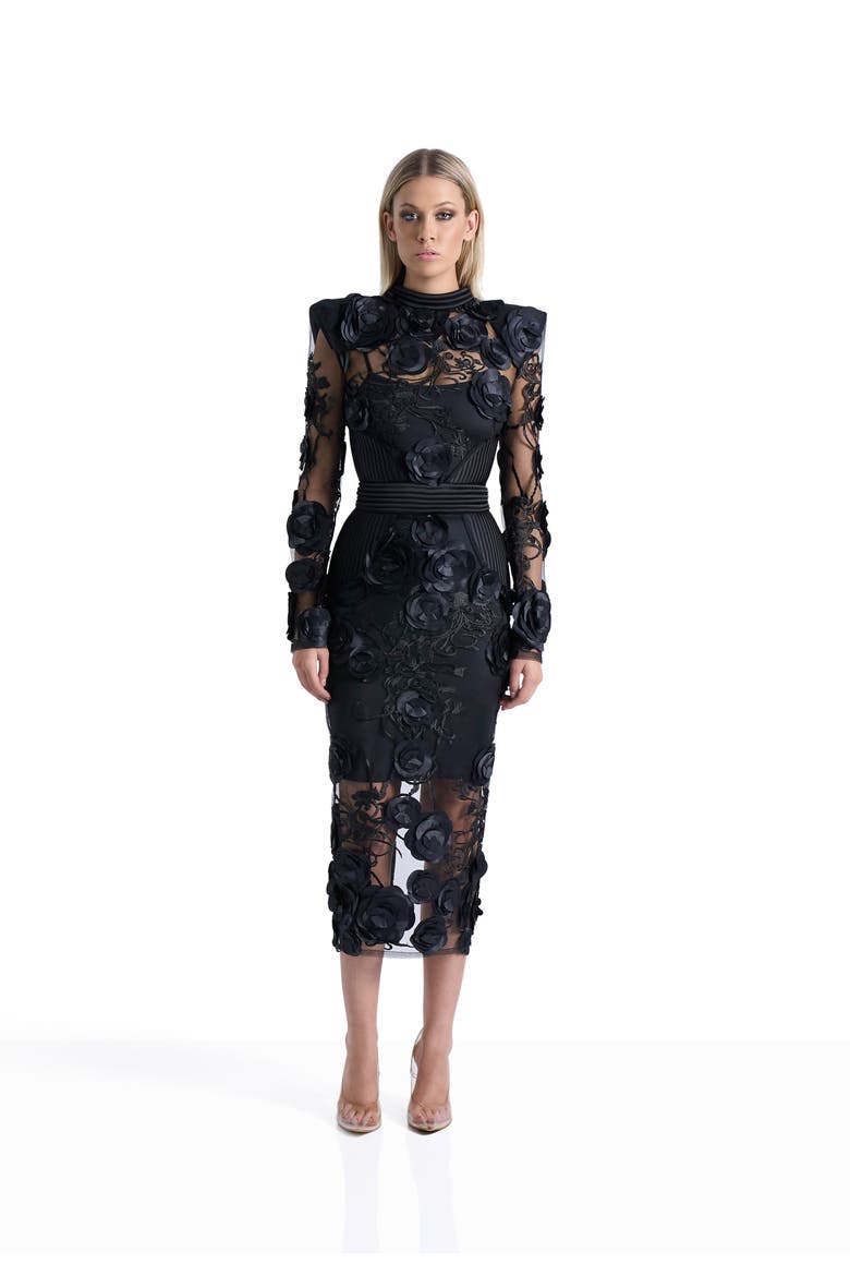 The Vendetta Dress, Main, color, BLACK