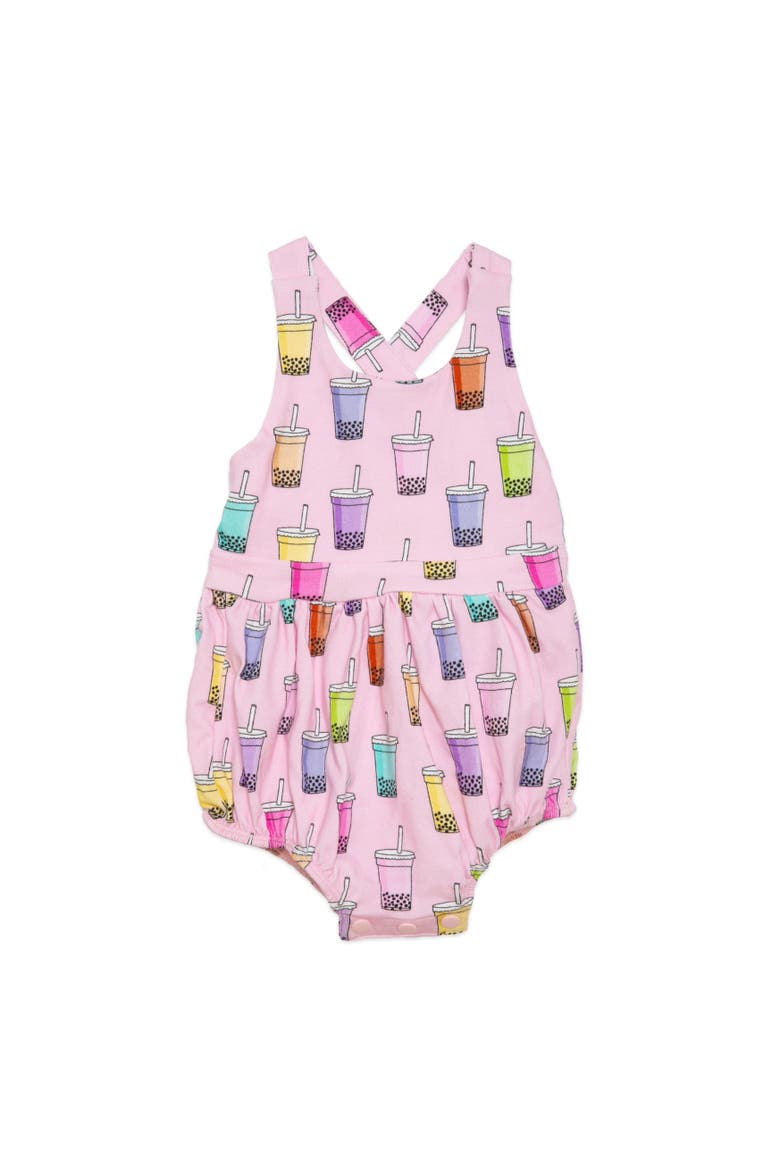 Cross Back Bubble Romper, Main, color, Boba