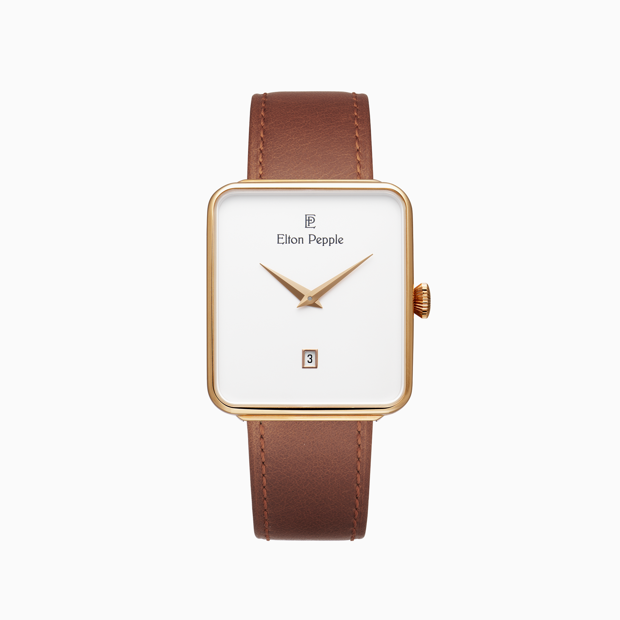 selected Eggshell White/Brown/Rose Gold