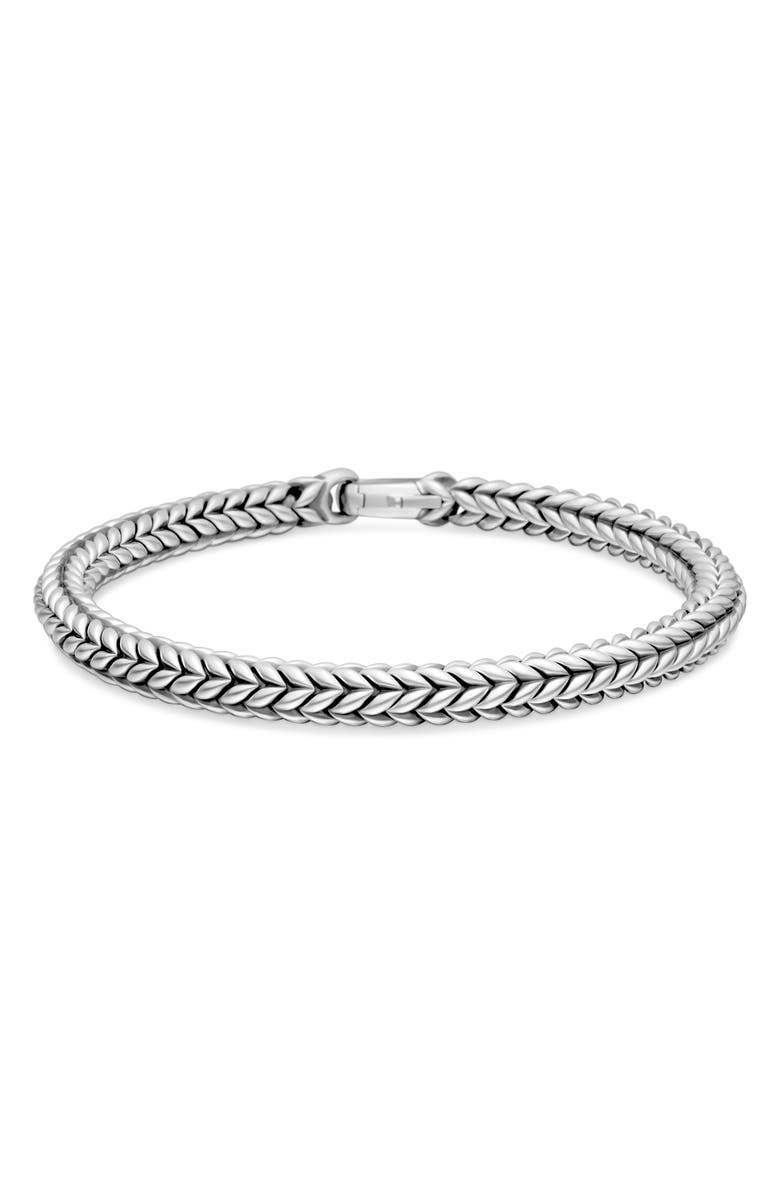 David Yurman Chevron Bead Bracelet in Sterling Silver, 6mm, Main, color, Silver