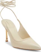 Reformation Paris Heeled Ankle Tie Pump
