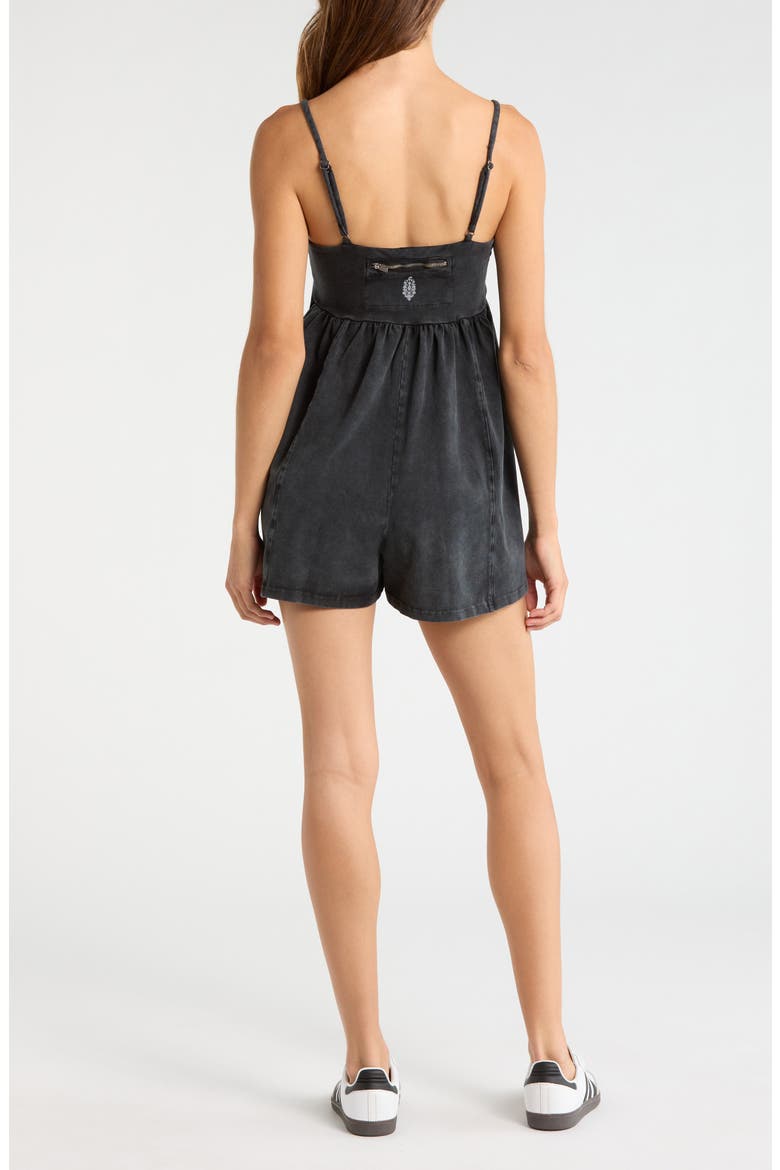 FP Movement Hot Shot Strappy Romper, Alternate, color, BLACK