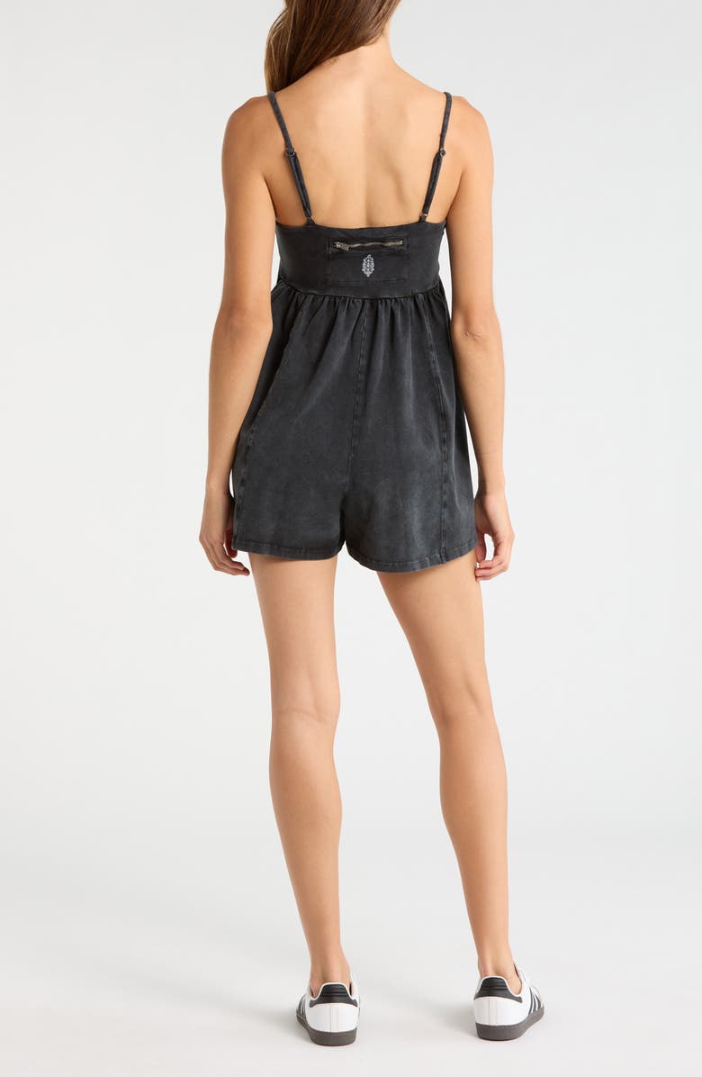Free People FP Movement Hot Shot Strappy Romper, Alternate, color, Black