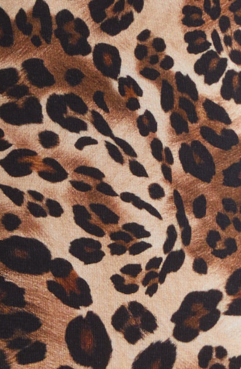 L'AGENCE Ressi Leopard Print Short Sleeve Top, Alternate, color, 