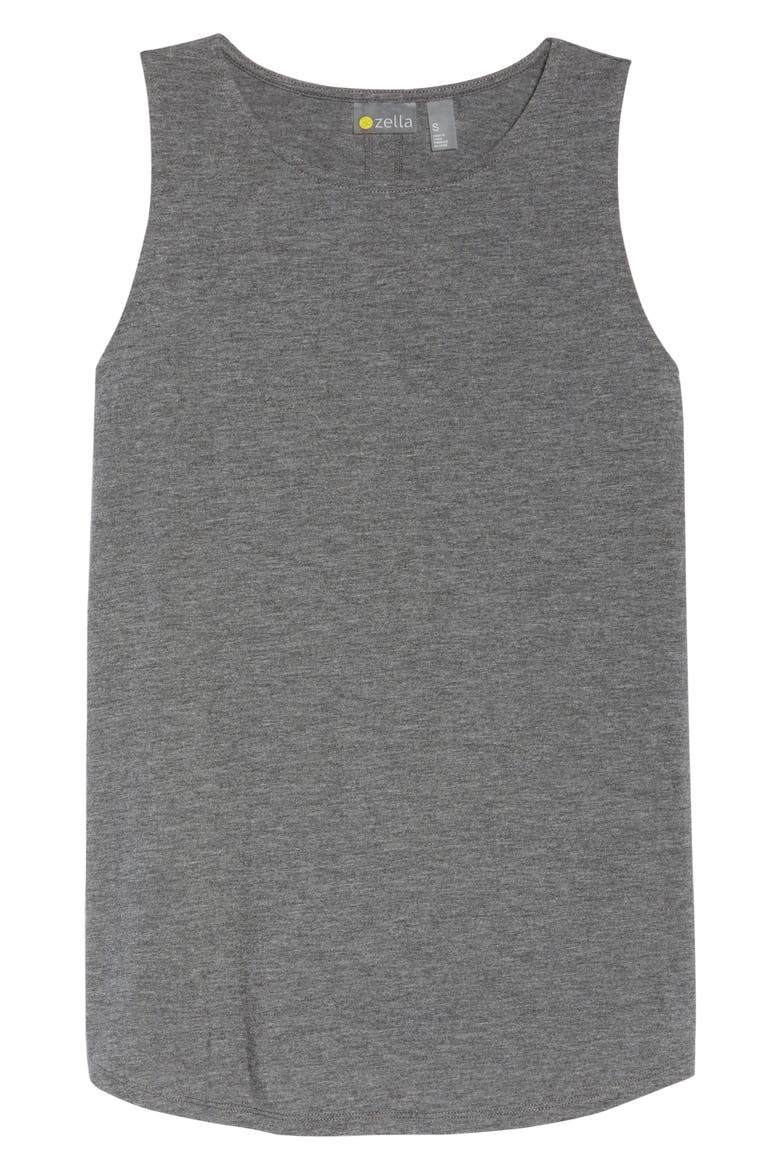 Twist Back Tank Top, Alternate, color, GREY DARK HEATHER