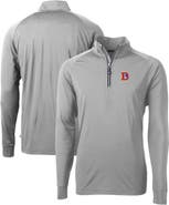 Cutter & Buck Men's Cutter & Buck Gray Denver Broncos Adapt Eco Knit Stretch Recycled Big & Tall Quarter-Zip Throwback Pullover Top
