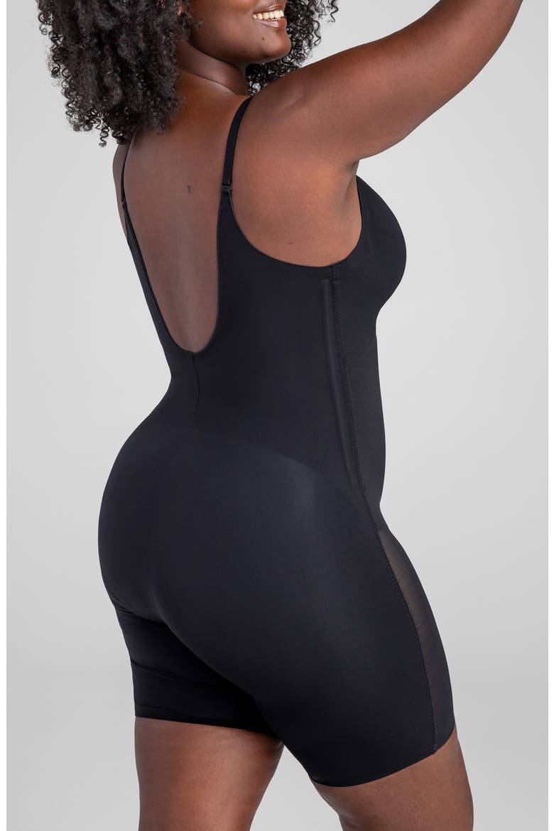Low Back Mid Thigh Shaper Bodysuit, Alternate, color, RUNWAY