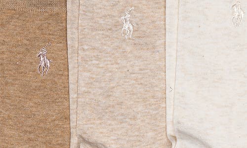 Polo Ralph Lauren 3-pack Classic Crew Socks In Oatmeal Heather Assorted