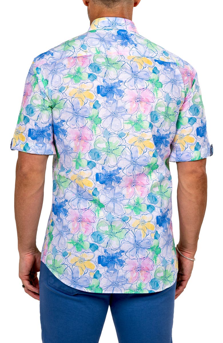 Maceoo Galileo Marthy Short Sleeve Button-Up Shirt, Alternate, color, 