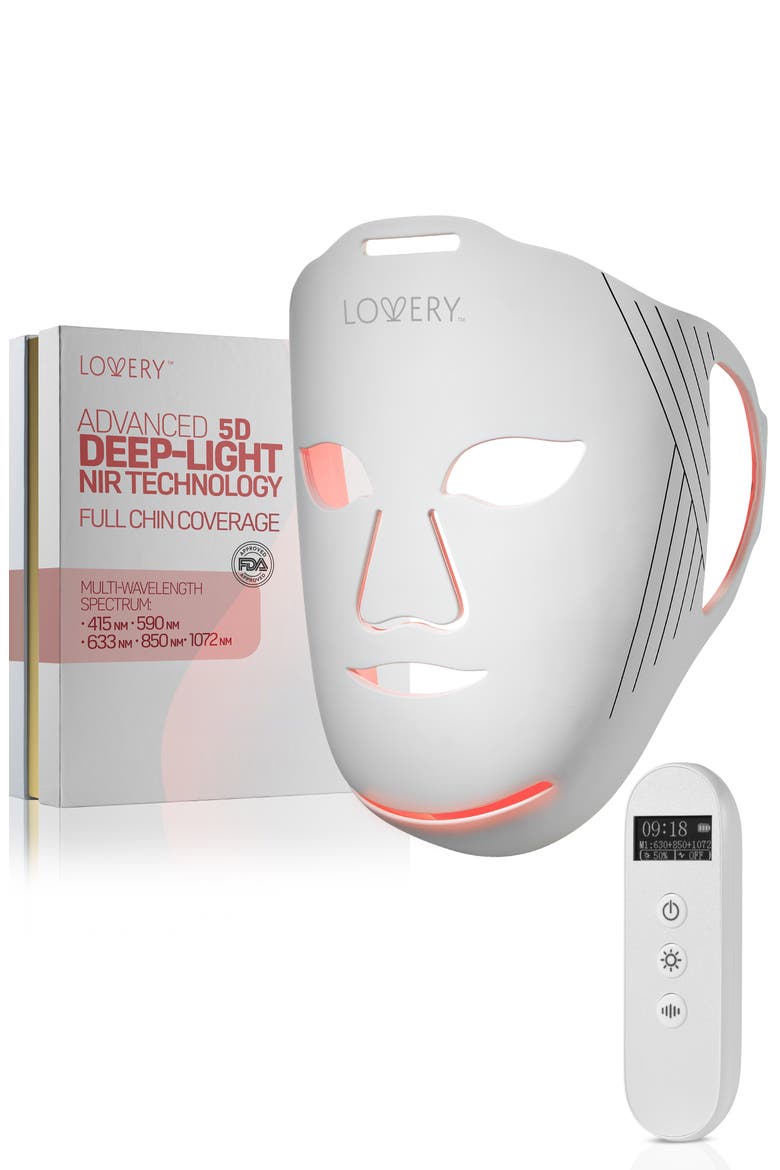 5D Liquid Silicone LED Light Therapy Face Mask - Red, Blue & Near
