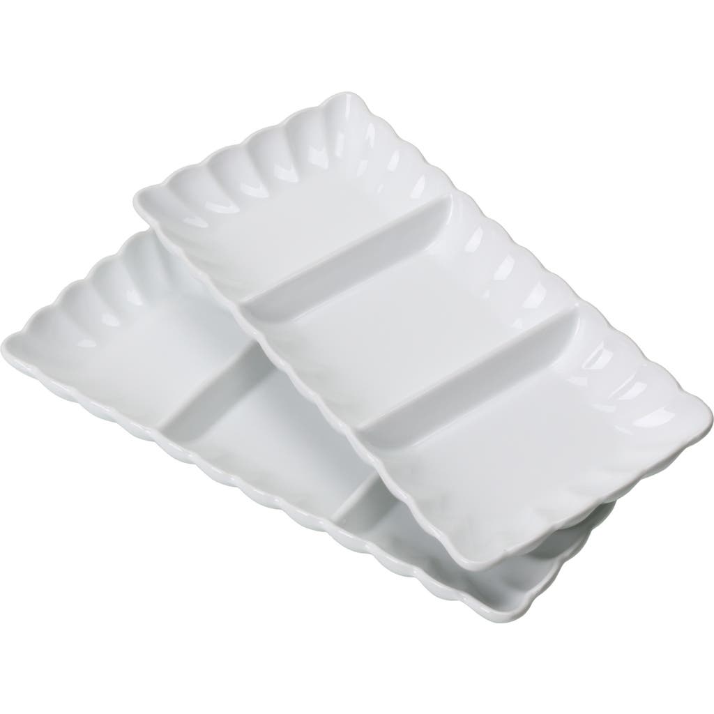 Bia Cordon Bleu Petal Set Of 2 Divided Dishes Set