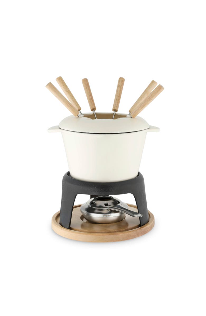 TWINE Cast Iron Fondue Set, Main, color, White