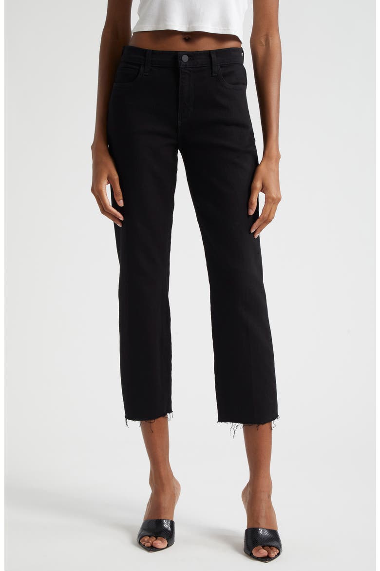 Sada Ankle Slim Jeans, Main, color, BLACK