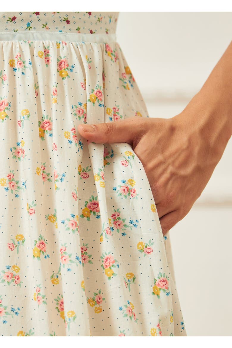Reyna Lace-Up Maxi Sundress, ModCloth x Gunne Sax, Alternate, color, Mia Bouquet